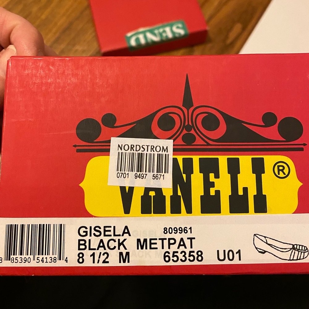 Vaneli “Gisela” Patent Black Shoes